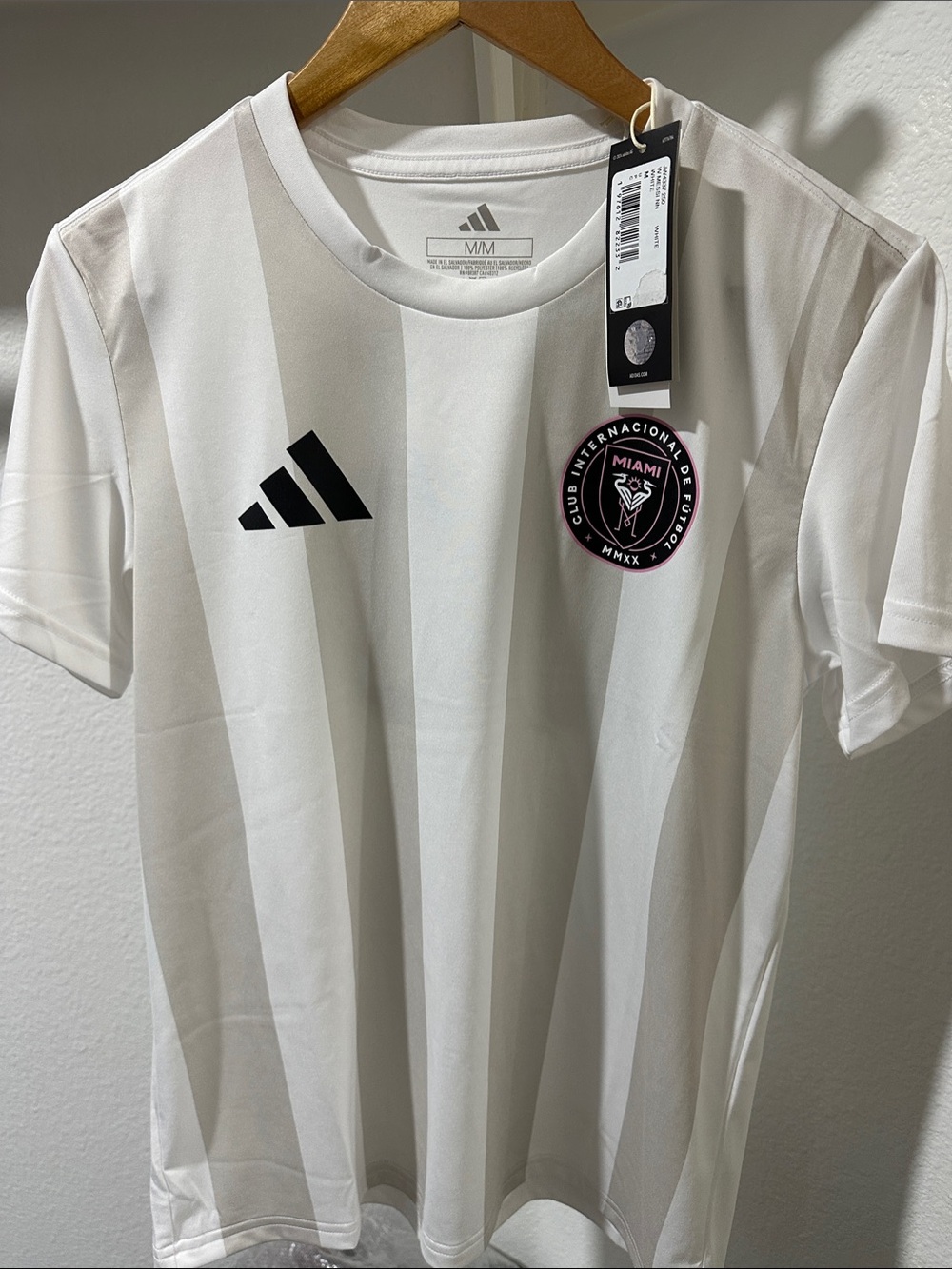 adidas Messi MLS Women9s Inter Miami White and Black Jersey